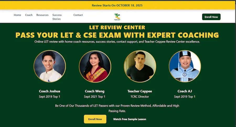 Teacher Ceppee - LET Review Center Website